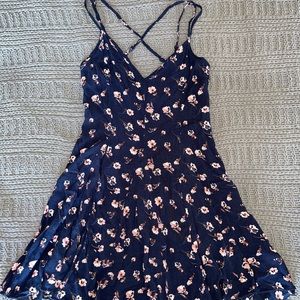 Blue floral dress